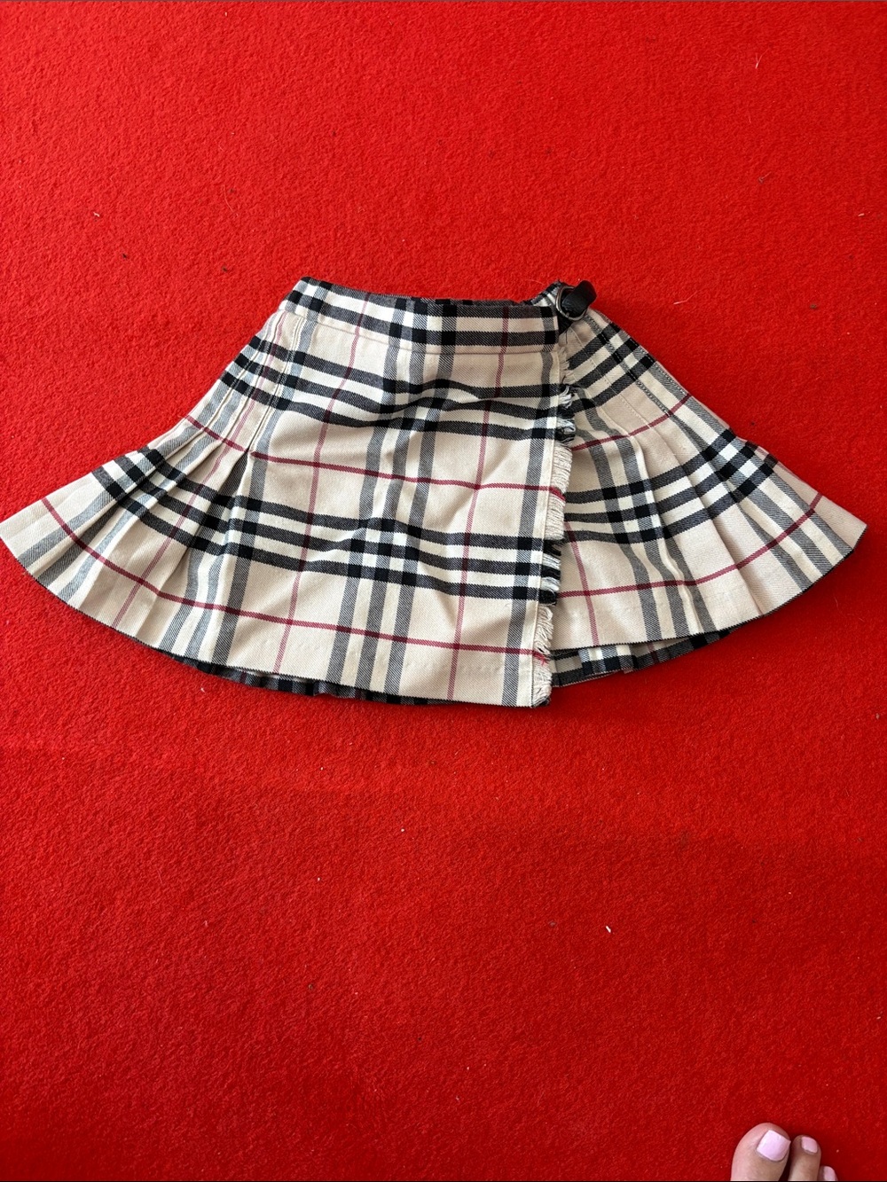 Burberry Kids Plaid Skirt - Beige and Black